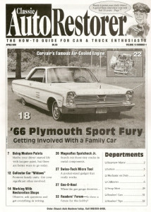 CLASSIC AUTO RESTORER 1998 APR - 66 PLYMOUTH SPORT FURY